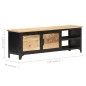 vidaXL TV-Schrank 120×30×40 cm Mango-Massivholz 