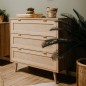 Finori Kommode Bali 03A Sonoma-Eiche und Raffia-Druck Finori Kommode Bali 03A Sonoma-Eiche und Raffia-Druck