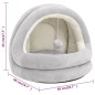 vidaXL Katzenbett 50x50x45 cm Grau und Creme vidaXL Katzenbett 50x50x45 cm Grau und Creme