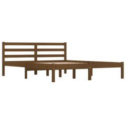 vidaXL Massivholzbett Kiefer 150x200 cm Honigbraun