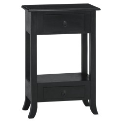 vidaXL Konsolentisch mit Schubladen Schwarz 50x30x75 cm Holz Mahagoni