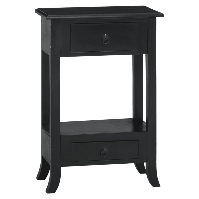vidaXL Konsolentisch mit Schubladen Schwarz 50x30x75 cm Holz Mahagoni