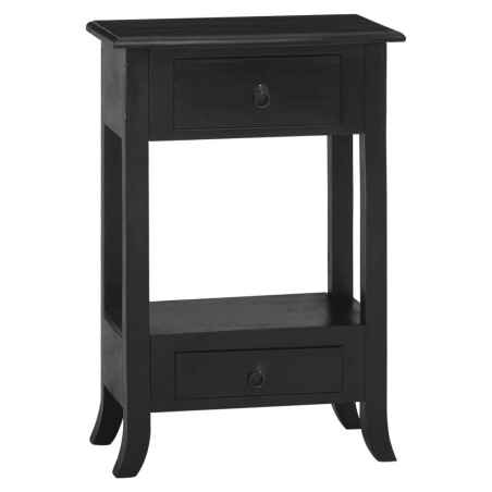 vidaXL Konsolentisch mit Schubladen Schwarz 50x30x75 cm Holz Mahagoni