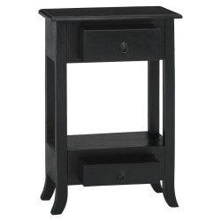 vidaXL Konsolentisch mit Schubladen Schwarz 50x30x75 cm Holz Mahagoni