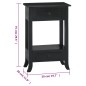 vidaXL Konsolentisch mit Schubladen Schwarz 50x30x75 cm Holz Mahagoni