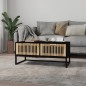 vidaXL Couchtisch Schwarz 80x40x35 cm Holzwerkstoff und Eisen vidaXL Couchtisch Schwarz 80x40x35 cm Holzwerkstoff und Eisen