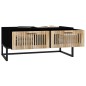 vidaXL Couchtisch Schwarz 80x40x35 cm Holzwerkstoff und Eisen vidaXL Couchtisch Schwarz 80x40x35 cm Holzwerkstoff und Eisen