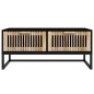 vidaXL Couchtisch Schwarz 80x40x35 cm Holzwerkstoff und Eisen vidaXL Couchtisch Schwarz 80x40x35 cm Holzwerkstoff und Eisen