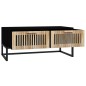 vidaXL Couchtisch Schwarz 80x40x35 cm Holzwerkstoff und Eisen vidaXL Couchtisch Schwarz 80x40x35 cm Holzwerkstoff und Eisen