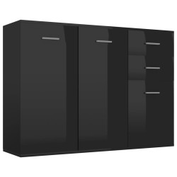 vidaXL Sideboard Hochglanz-Schwarz 105x30x75 cm Holzwerkstoff