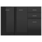 vidaXL Sideboard Hochglanz-Schwarz 105x30x75 cm Holzwerkstoff vidaXL Sideboard Hochglanz-Schwarz 105x30x75 cm Holzwerkstoff