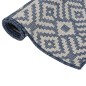vidaXL Outdoor-Teppich Flachgewebe 80x150 cm Blau Gestreift vidaXL Outdoor-Teppich Flachgewebe 80x150 cm Blau Gestreift