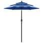 vidaXL Sonnenschirm mit Aluminium-Mast 3-lagig Azurblau 2 m vidaXL Sonnenschirm mit Aluminium-Mast 3-lagig Azurblau 2 m