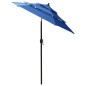 vidaXL Sonnenschirm mit Aluminium-Mast 3-lagig Azurblau 2 m vidaXL Sonnenschirm mit Aluminium-Mast 3-lagig Azurblau 2 m