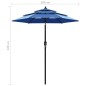 vidaXL Sonnenschirm mit Aluminium-Mast 3-lagig Azurblau 2 m vidaXL Sonnenschirm mit Aluminium-Mast 3-lagig Azurblau 2 m