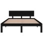 vidaXL Massivholzbett Schwarz 150x200 cm vidaXL Massivholzbett Schwarz 150x200 cm