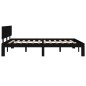 vidaXL Massivholzbett Schwarz 150x200 cm vidaXL Massivholzbett Schwarz 150x200 cm