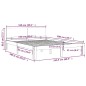 vidaXL Massivholzbett Schwarz 150x200 cm vidaXL Massivholzbett Schwarz 150x200 cm