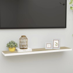 vidaXL Schwebendes Wandregal Eiche und Weiß 120x23,5x3,8 cm MDF