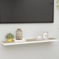 vidaXL Schwebendes Wandregal Eiche und Weiß 120x23,5x3,8 cm MDF vidaXL Schwebendes Wandregal Eiche und Weiß 120x23,5x3,8 cm MDF