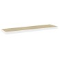 vidaXL Schwebendes Wandregal Eiche und Weiß 120x23,5x3,8 cm MDF vidaXL Schwebendes Wandregal Eiche und Weiß 120x23,5x3,8 cm MDF