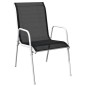vidaXL Stapelbare Gartenstühle 2 Stk. Stahl und Textilene Schwarz vidaXL Stapelbare Gartenstühle 2 Stk. Stahl und Textilene Schwarz