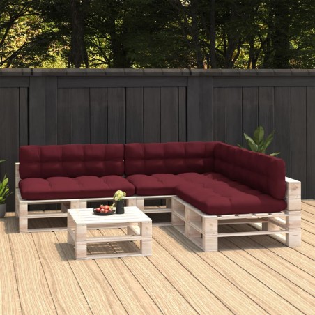 Palettensofa-Auflagen 7 Stk. Weinrot