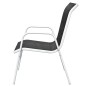 vidaXL Stapelbare Gartenstühle 2 Stk. Stahl und Textilene Schwarz vidaXL Stapelbare Gartenstühle 2 Stk. Stahl und Textilene Schwarz