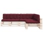 Palettensofa-Auflagen 7 Stk. Weinrot Palettensofa-Auflagen 7 Stk. Weinrot