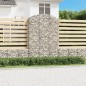 vidaXL Gabione mit Hochbogen 150x50x220/240 cm Verzinktes Eisen vidaXL Gabione mit Hochbogen 150x50x220/240 cm Verzinktes Eisen