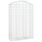 vidaXL Gabione mit Hochbogen 150x50x220/240 cm Verzinktes Eisen vidaXL Gabione mit Hochbogen 150x50x220/240 cm Verzinktes Eisen
