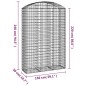 vidaXL Gabione mit Hochbogen 150x50x220/240 cm Verzinktes Eisen vidaXL Gabione mit Hochbogen 150x50x220/240 cm Verzinktes Eisen