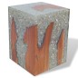 vidaXL Hocker Teak Massivholz und Harz vidaXL Hocker Teak Massivholz und Harz