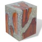 vidaXL Hocker Teak Massivholz und Harz vidaXL Hocker Teak Massivholz und Harz