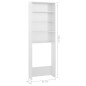 vidaXL Waschmaschinenschrank Hochglanz-Weiß 64x24x190 cm vidaXL Waschmaschinenschrank Hochglanz-Weiß 64x24x190 cm