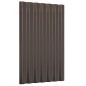 vidaXL Dachpaneele 12 Stk. Pulverbeschichteter Stahl Braun 60x36 cm vidaXL Dachpaneele 12 Stk. Pulverbeschichteter Stahl Braun 60x36 cm