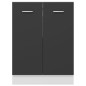 vidaXL Unterschrank Grau 60x46x81,5 cm Holzwerkstoff vidaXL Unterschrank Grau 60x46x81,5 cm Holzwerkstoff
