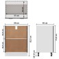 vidaXL Unterschrank Grau 60x46x81,5 cm Holzwerkstoff vidaXL Unterschrank Grau 60x46x81,5 cm Holzwerkstoff
