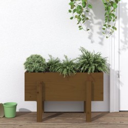 vidaXL Pflanzkübel Honigbraun 62x30x38 cm Massivholz Kiefer