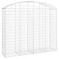 vidaXL Gabione mit Hochbogen 200x50x160/180 cm Verzinktes Eisen vidaXL Gabione mit Hochbogen 200x50x160/180 cm Verzinktes Eisen