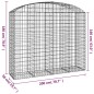 vidaXL Gabione mit Hochbogen 200x50x160/180 cm Verzinktes Eisen vidaXL Gabione mit Hochbogen 200x50x160/180 cm Verzinktes Eisen