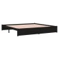 vidaXL Massivholzbett Schwarz 200x200 cm vidaXL Massivholzbett Schwarz 200x200 cm