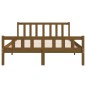 vidaXL Massivholzbett Honigbraun 135x190 cm vidaXL Massivholzbett Honigbraun 135x190 cm