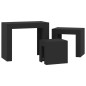 vidaXL Satztische 3-tlg. Schwarz Holzwerkstoff vidaXL Satztische 3-tlg. Schwarz Holzwerkstoff