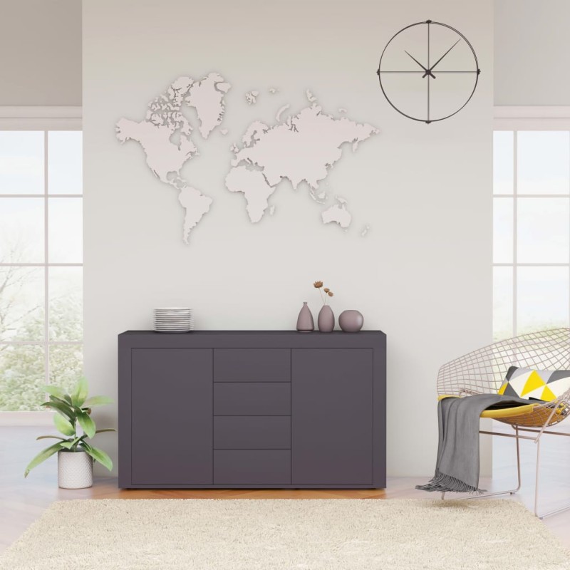 vidaXL Sideboard Grau 120x36x69 cm Holzwerkstoff vidaXL Sideboard Grau 120x36x69 cm Holzwerkstoff