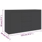 vidaXL Sideboard Grau 120x36x69 cm Holzwerkstoff vidaXL Sideboard Grau 120x36x69 cm Holzwerkstoff