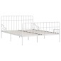 vidaXL Bettgestell mit Lattenrost Weiß Metall 200 × 200 cm