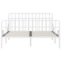 vidaXL Bettgestell mit Lattenrost Weiß Metall 200 × 200 cm