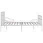 vidaXL Bettgestell mit Lattenrost Weiß Metall 200 × 200 cm