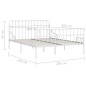 vidaXL Bettgestell mit Lattenrost Weiß Metall 200 × 200 cm